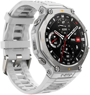 Amazfit t rex 3 grijs voorkant linkerzijkant