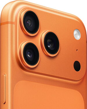 Apple iPhone 17 Pro orange camera closeup