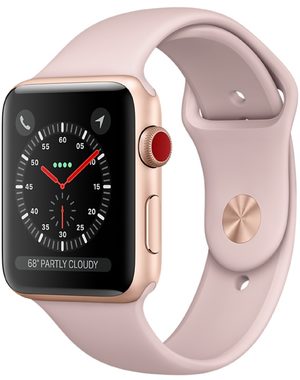 Apple watch series 3 pink gold front right side