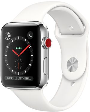 Apple watch series 3 white front right side