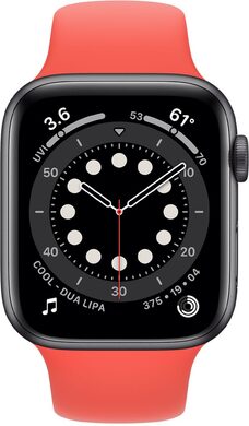 Apple Watch Series 6 44mm front aluminium grey