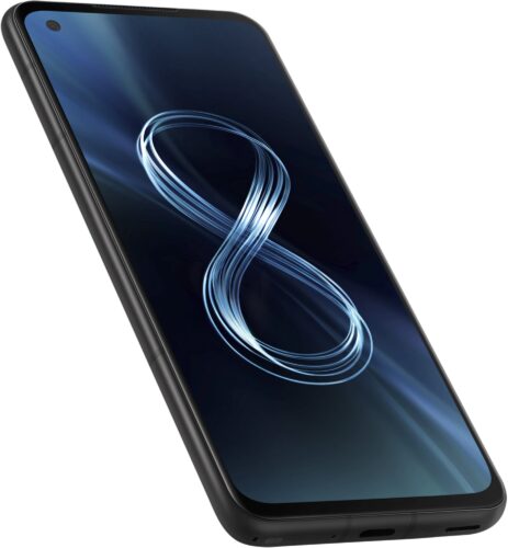 Asus Zenfone 8 schwarz Vorderseite linke Seite Unterseite