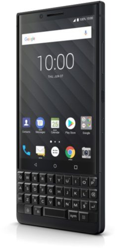 BlackBerry KEY2 black voorkant rechterzijkant