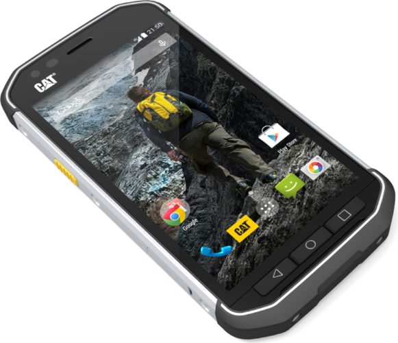 Cat s40 dualsim gris couverture côté gauche aslant