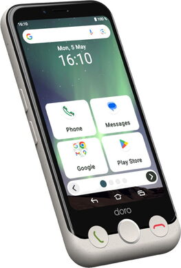 Doro Aurora A10 wit voorkant linkerzijkant schuin