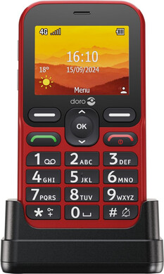 Doro Leva L10 rood voorkant dock