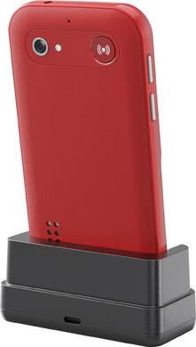 Doro Leva L10 rood achterkant linkerzijkant dock