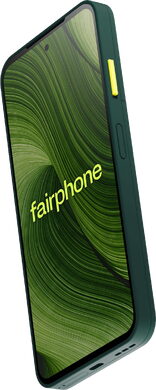 Fairphone 6 green front right side bottom tilted ed