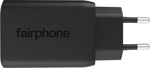 Fairphone 65w triple port fast charger zwart zijkant