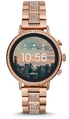 Fossil Q Venture HR rose oro tone