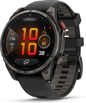 Garmin fenix 8 Pro 47mm zwart voorkant linkerzijkant