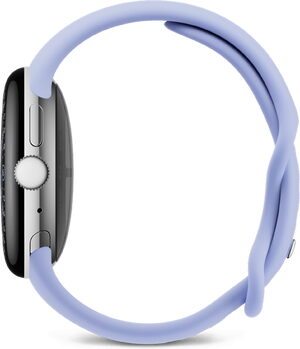 Google Pixel Watch 4 41mm zilver blauw band rechterzijkant