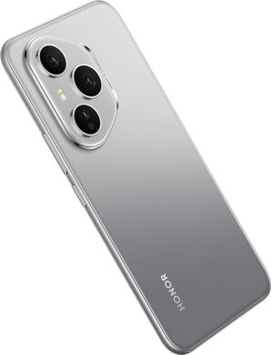 Honor 400 Pro grijs achterkant rechterzijkant schuin