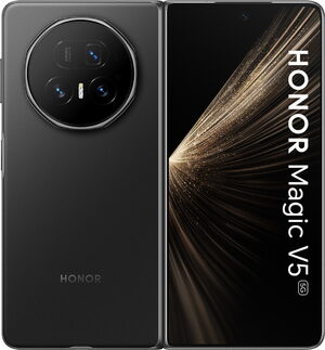 Honor Magic V5 schwarz außenseite geöffnet