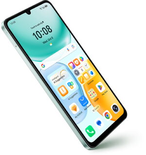 Honor X5c Plus groen voorkant linkerzijkant schuin