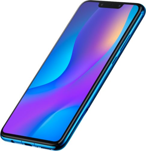 Huawei nova 3i paars voorkant rechterzijkant schuin