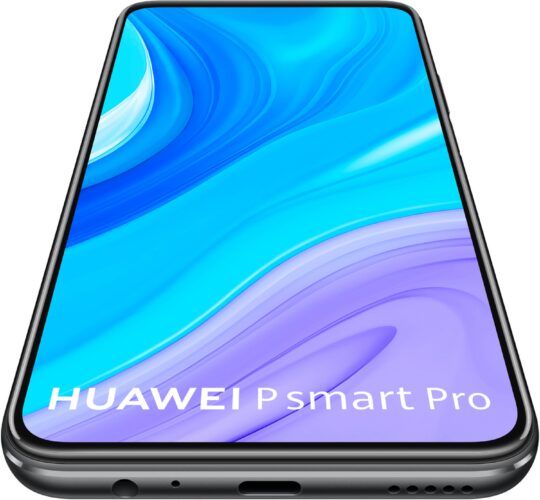 Huawei P Smart Pro noir couverture en bas