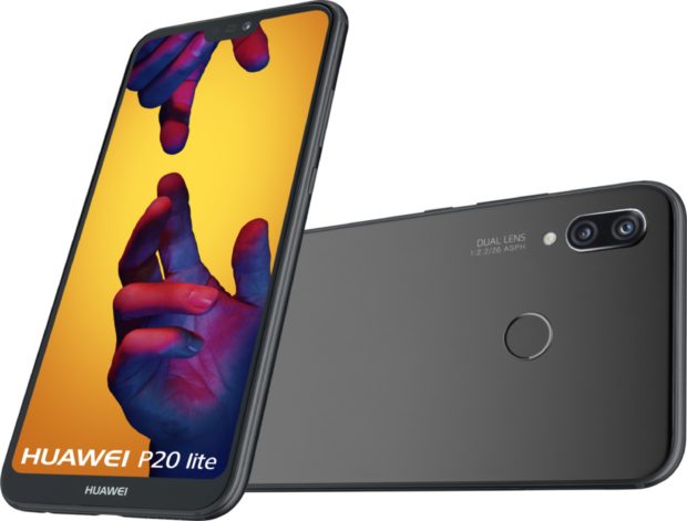 Huawei P20 lite zwart overzicht