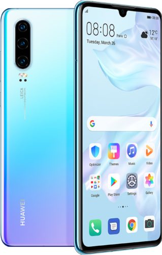 Huawei P30 blue overview