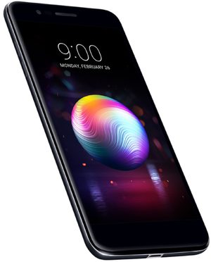 LG K11 Dual SIM black front left side bottom tilted ed