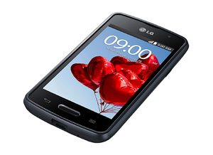 LG l5 black right side bottom tilted ed