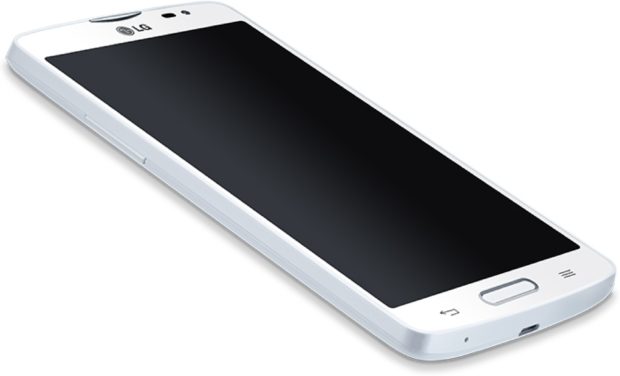 LG L80 wit linkerzijkant schuin