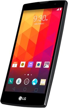 LG Magna Dual titanic silver front right side tilted ed 2