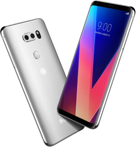 LG V30 zilver overzicht