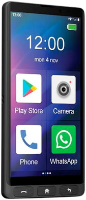 Maxcom MS601 zwart voorkant linkerzijkant