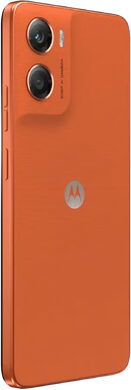 Moto rola Moto G06 orange Rückseite rechte Seite