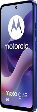 Moto rola Moto G56 5G blue front right side