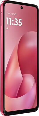 Moto rola Moto G57 Power pink front left side