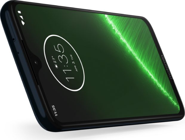 Moto rola Moto G7 Plus blau rotiert