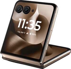 Motorola razr 60 ultra brown out side half closed