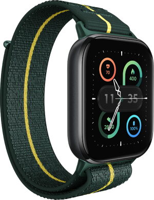 Motorola Watch Fit green front left side