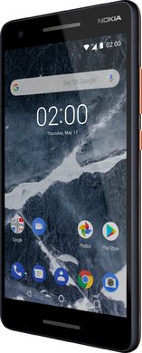 Nokia 2 1 blue copper front right side