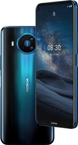 Nokia 8 3 5g blauw overzicht