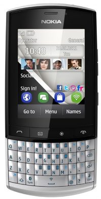Nokia Asha 303 voorkant grijs