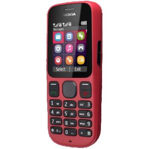 Nokia 101 coral rojo tapa delantera lado derecho