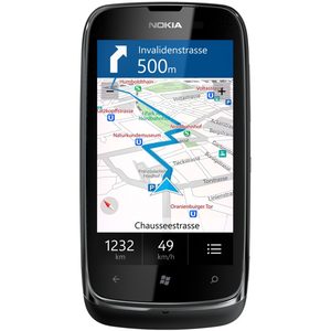 Nokia Lumia 610 zwart voorkant