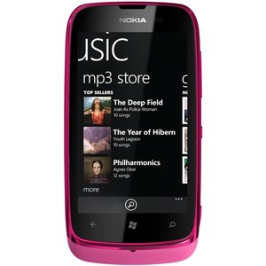 Nokia Lumia 610 magenta voorkant