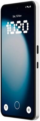 Nothing phone 3a lite hvit foran høyre side