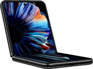 nubia Flip 2 5G zwart binnenkant half geopend