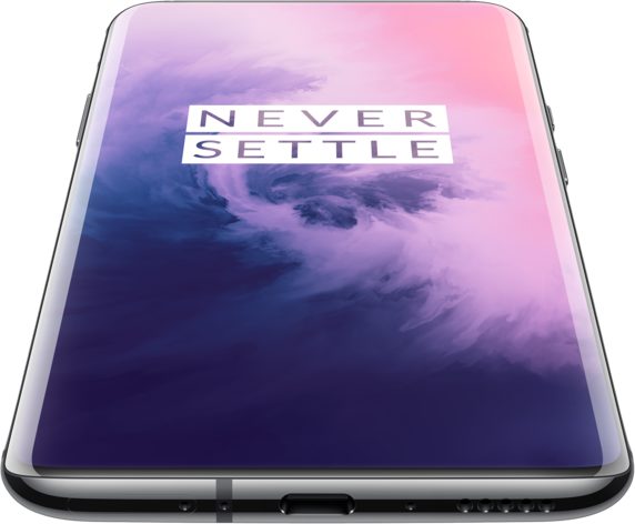 OnePlus 7 Pro zwart voorkant onderkant