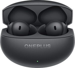 OnePlus Buds 4 zwart case voorkant geopend