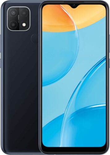 Oppo A15 zwart overzicht