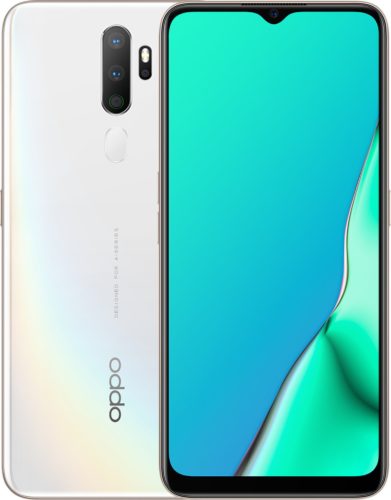 Oppo A5 2020 hvit oversikt