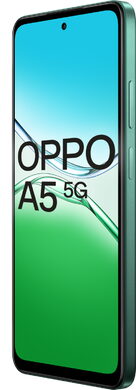 Oppo A5 5G green front right side