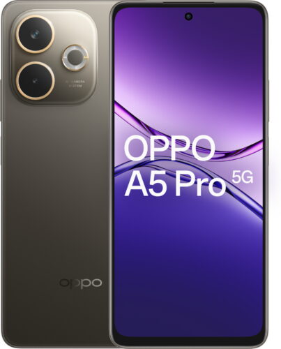 Oppo A5 Pro 5G zwart bruin overzicht