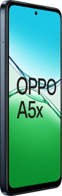 Oppo A5x blauw voorkant linkerzijkant